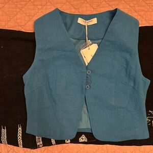 Commense blue cotton/linen set. NWT.